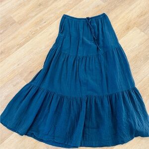 PACT brand organic Maxi Skirt Navy Blue XS